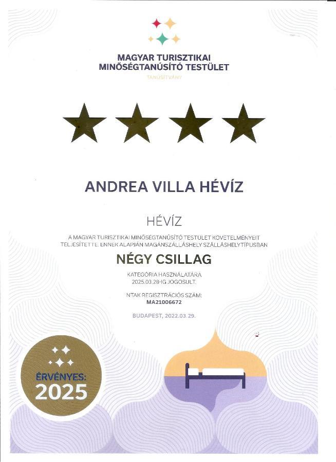 Andrea Villa Heviz I Balaton Exterior foto